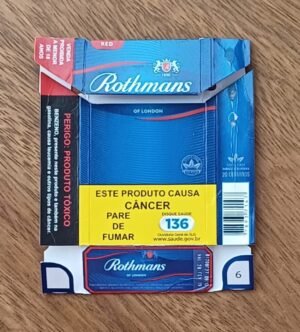 Cecn. Box Rothmans of London Red. Tarja amarela.