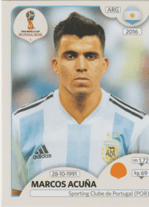 figurinha copa do mundo 2018 Argentina nº286