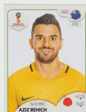 figurinha copa do mundo 2018 Austrália nº218