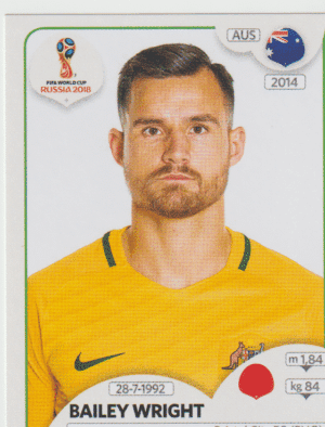 figurinha copa do mundo 2018 Austrália nº219