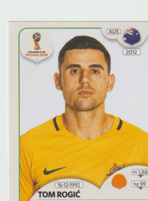 figurinha copa do mundo 2018 Austrália nº227