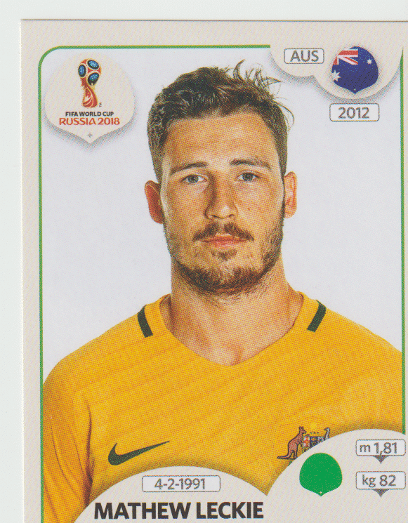 | Casa do Colecionador figurinha copa do mundo 2018 Austrália nº229