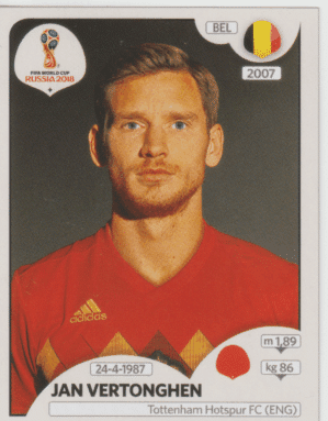 figurinha copa do mundo 2018 Bélgica nº519