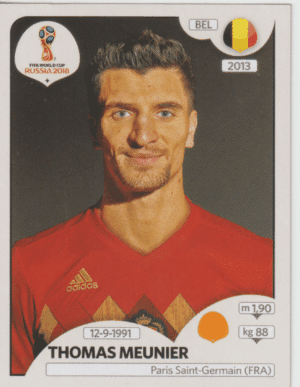 figurinha copa do mundo 2018 Bélgica nº520