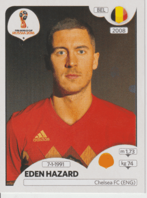 figurinha copa do mundo 2018 Bélgica nº530
