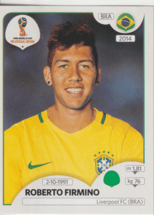 figurinha copa do mundo 2018 Brasil nº369