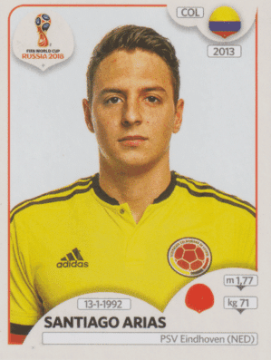 figurinha copa do mundo 2018 Colombia nº636