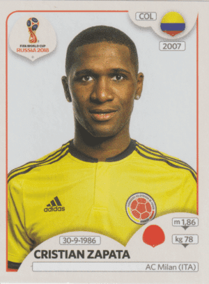 figurinha copa do mundo 2018 Colombia nº637