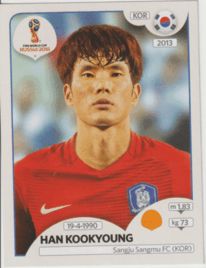 figurinha copa do mundo 2018 Coreia do sul nº505