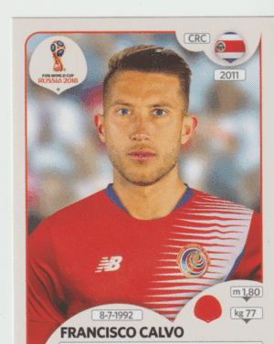 figurinha copa do mundo 2018 Costa rica nº398