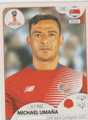 figurinha copa do mundo 2018 Costa rica nº404