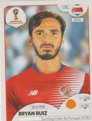 figurinha copa do mundo 2018 Costa rica nº404