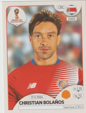 figurinha copa do mundo 2018 Costa rica nº405