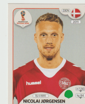 figurinha copa do mundo 2018 Dinamarca nº269