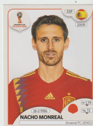 figurinha copa do mundo 2018 Espanha nº136