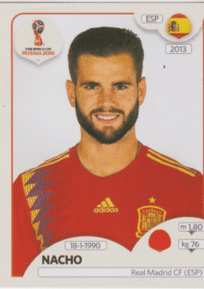 figurinha copa do mundo 2018 Espanha nº138