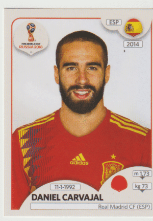 figurinha copa do mundo 2018 Espanha nº141