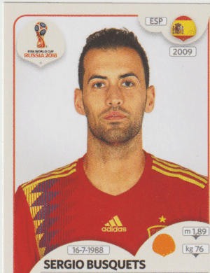 figurinha copa do mundo 2018 Espanha nº143