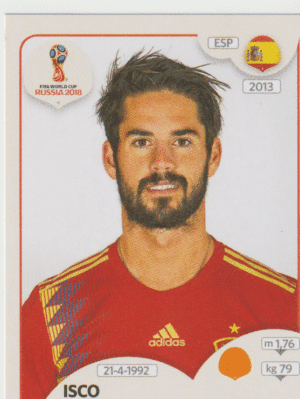 figurinha copa do mundo 2018 Espanha nº145