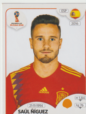 figurinha copa do mundo 2018 Espanha nº146