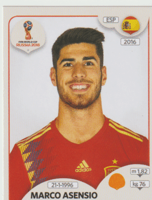 figurinha copa do mundo 2018 Espanha nº148