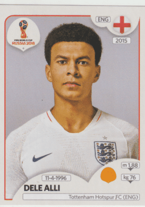 figurinha copa do mundo 2018 Inglaterra nº585