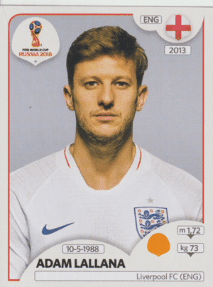 figurinha copa do mundo 2018 Inglaterra nº586