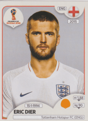 figurinha copa do mundo 2018 Inglaterra nº587