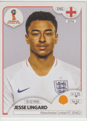 figurinha copa do mundo 2018 Inglaterra nº589