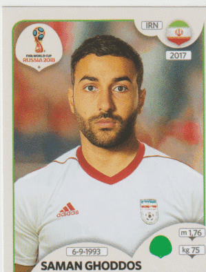 figurinha copa do mundo 2018 Iran nº190