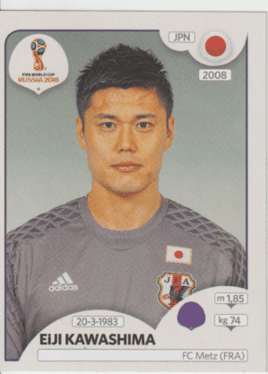 figurinha copa do mundo 2018 Japão nº654