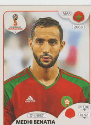 figurinha copa do mundo 2018 Marrocos nº155