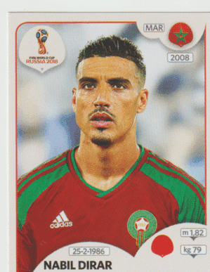 figurinha copa do mundo 2018 Marrocos nº158
