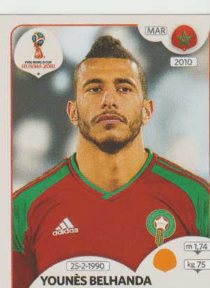 figurinha copa do mundo 2018 Marrocos nº164