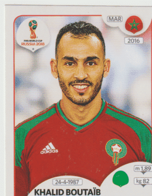 figurinha copa do mundo 2018 Marrocos nº168
