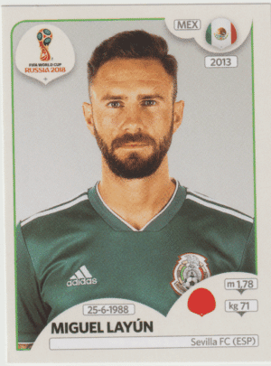 figurinha copa do mundo 2018 México nº461
