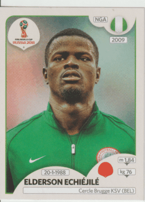 figurinha copa do mundo 2018 Nigéria nº337