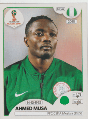 figurinha copa do mundo 2018 Nigéria nº347