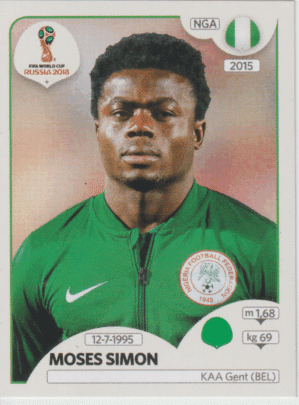 figurinha copa do mundo 2018 Nigéria nº348