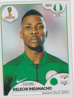 figurinha copa do mundo 2018 Nigéria nº351