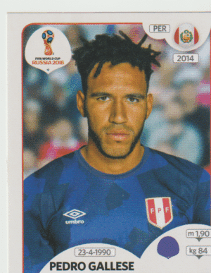figurinha copa do mundo 2018 Peru nº236