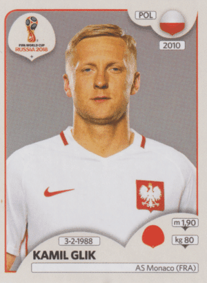 figurinha copa do mundo 2018 polonia nº599
