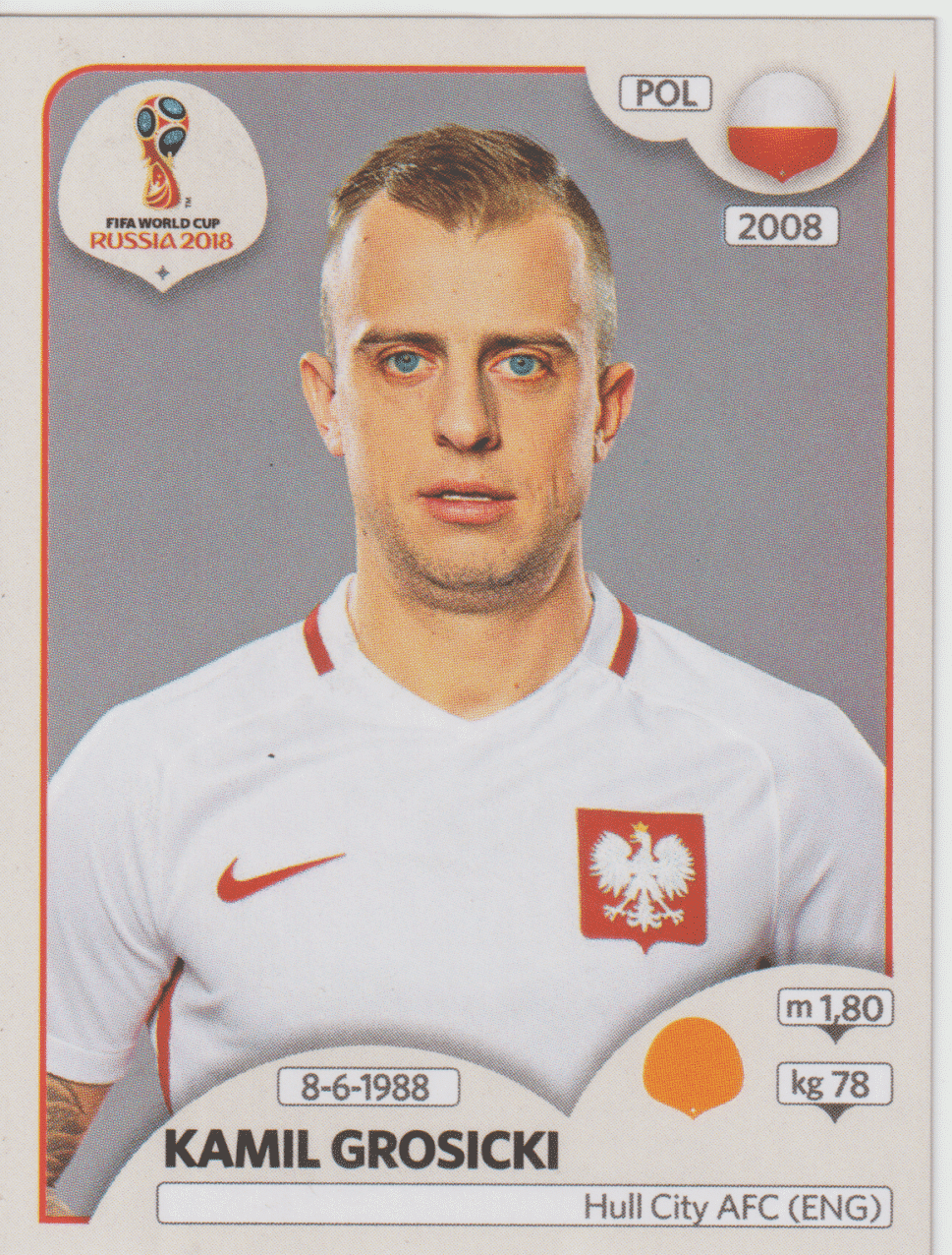 | Casa do Colecionador figurinha copa do mundo 2018 polonia nº605
