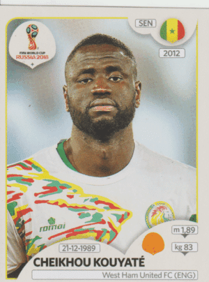 figurinha copa do mundo 2018 Senegal nº622