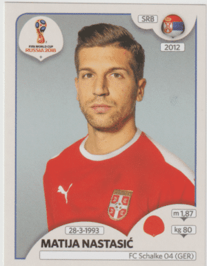 figurinha copa do mundo 2018 Sérvia nº 418
