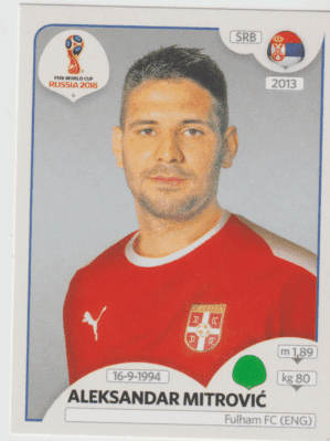 figurinha copa do mundo 2018 Sérvia nº 430