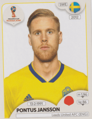 figurinha copa do mundo 2018 Suécia nº482