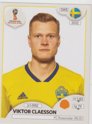 figurinha copa do mundo 2018 Suécia nº487