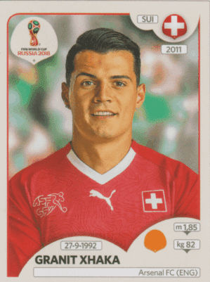 figurinha copa do mundo 2018 Suiça nº382