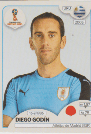 figurinha copa do mundo 2018 Uruguai nº95